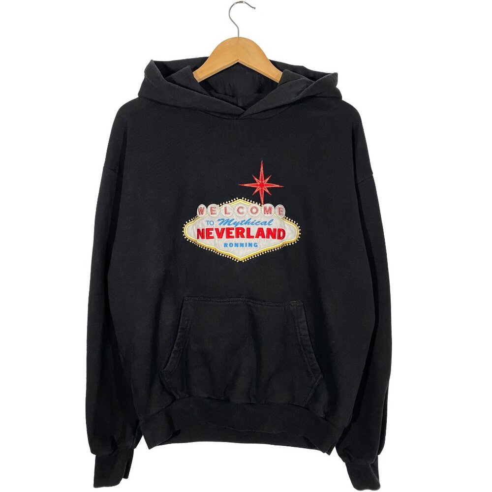 Ronning "Welcome to Mythical Neverland" Embroidered Pullover Hoodie Black mens S